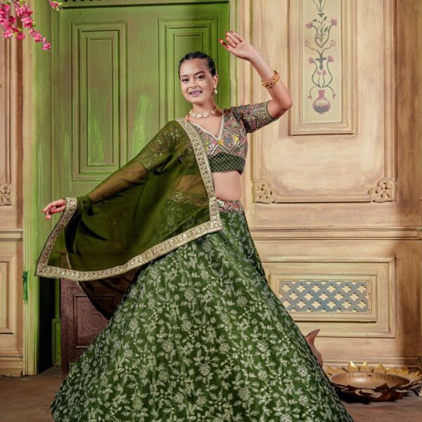 Mehendi   Color  Lehenga Combo