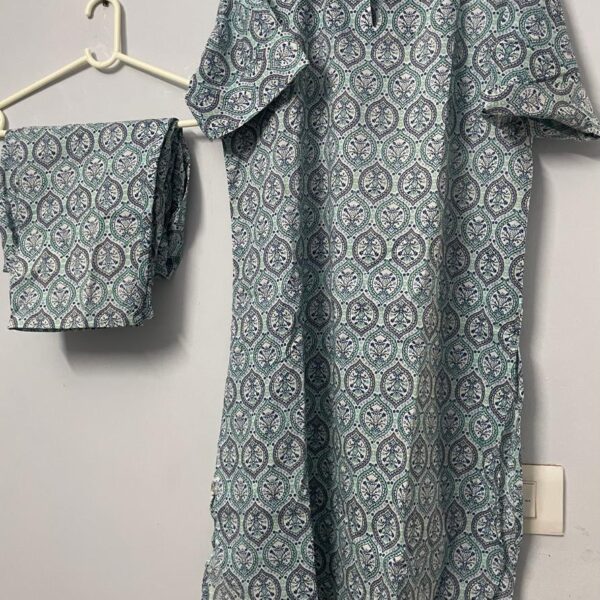 Green Cotton C-Ord Set Apple Cut