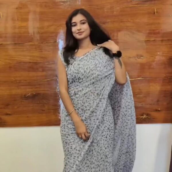 Designer Georgette Gown Saree