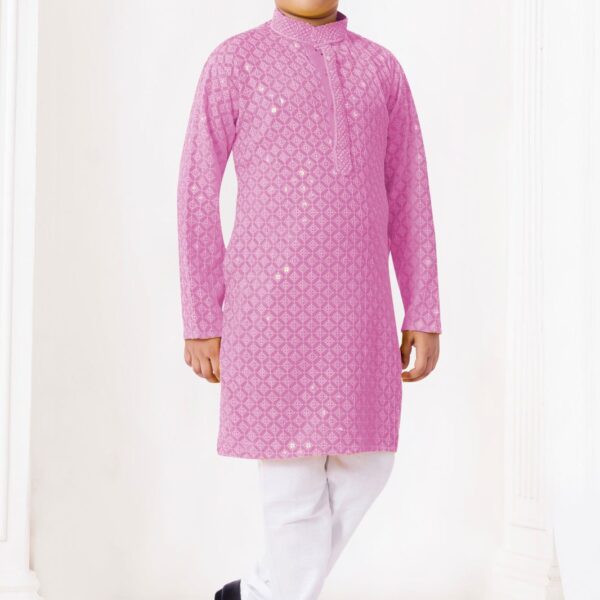Chikankari Work Kurta Pajama for Boys.