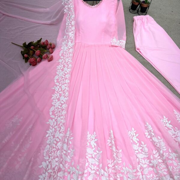 Designer Embroidery Work  Gown