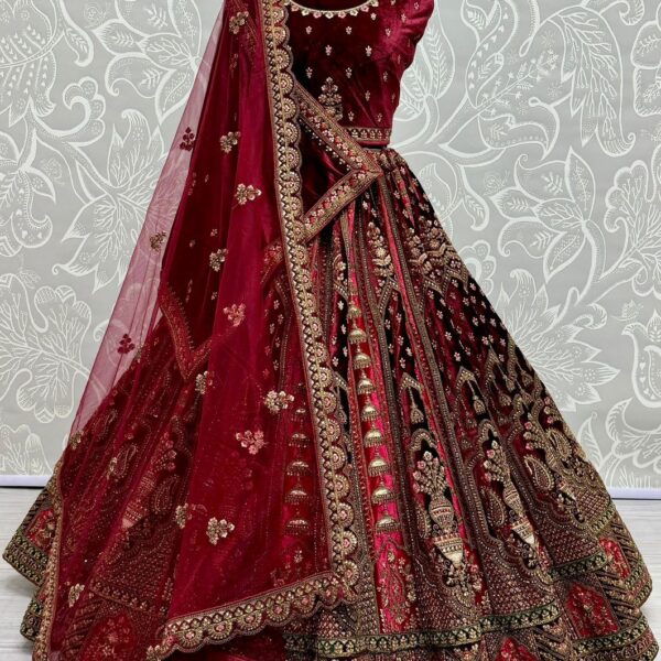 Velvet Lehenga Choli