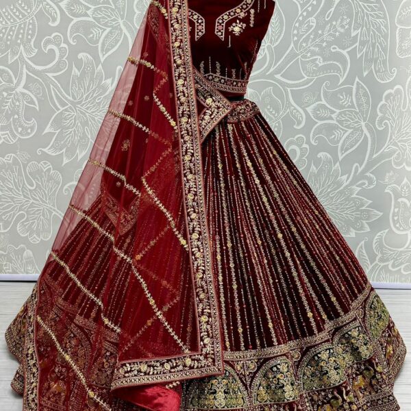 Gajraj Embroidery  Designer Wedding Lehenga Choli