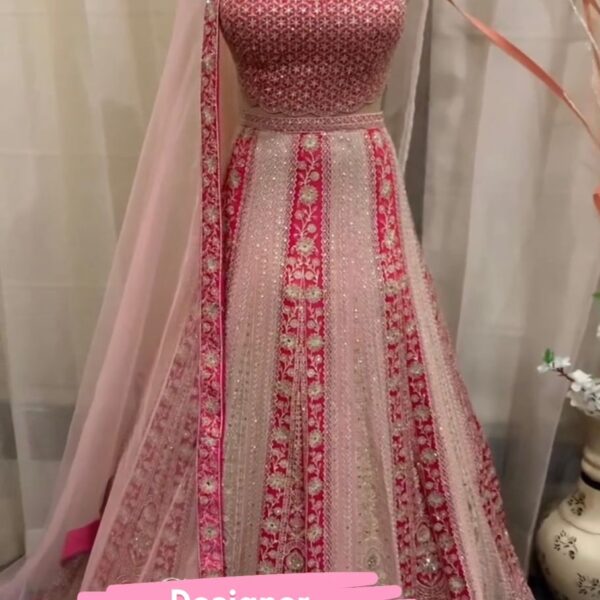 Bridal Wear Embroidery Work Lehenga