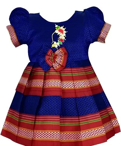 Maharashtrian Ethnic  Pure Ikkat Reshim Cotton Frock