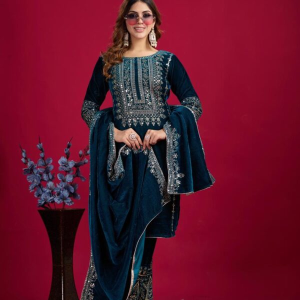 Designer Top-Dupatta and Bottom Set